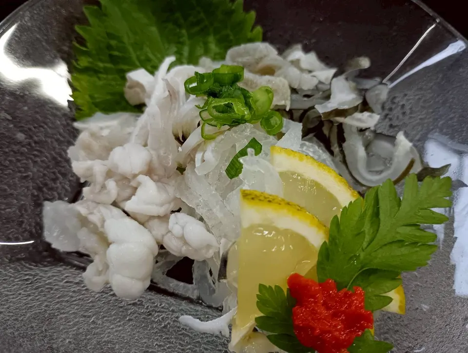 ポン酢でいただくふぐの一品